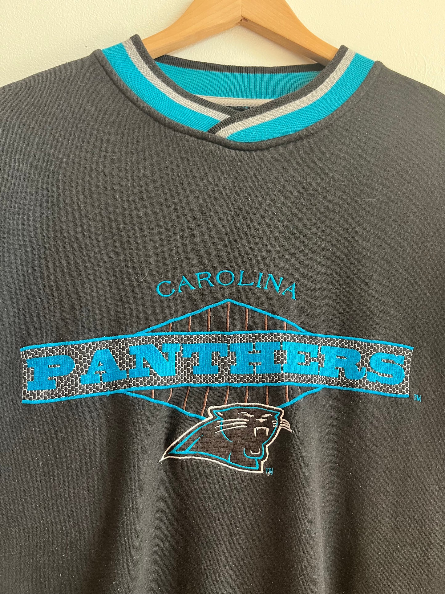 90s Carolina Panthers Vintage Starter Embroidered Crewneck (XL)
