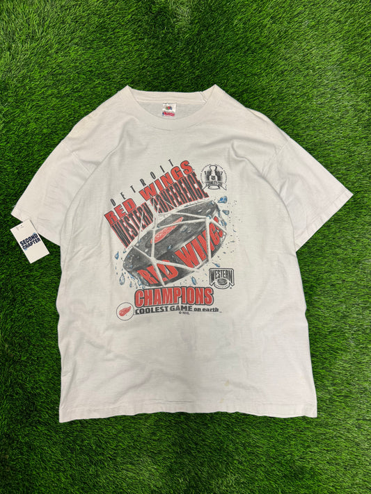 1997 Detroit Red Wings Coolest Game on Earth Vintage NHL Tee (XL)