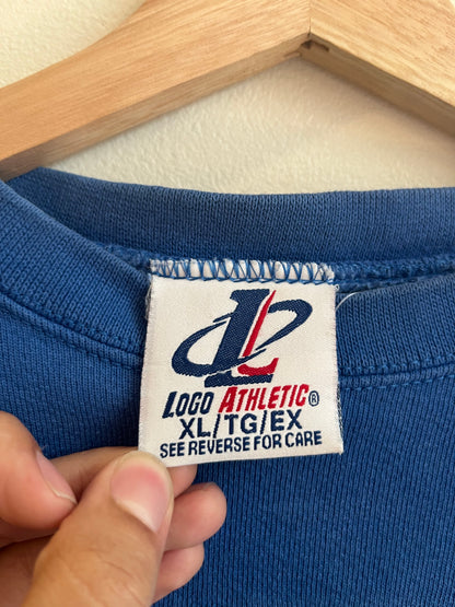 90s New York Giants Logo Athletics Blue Crewneck (XL)