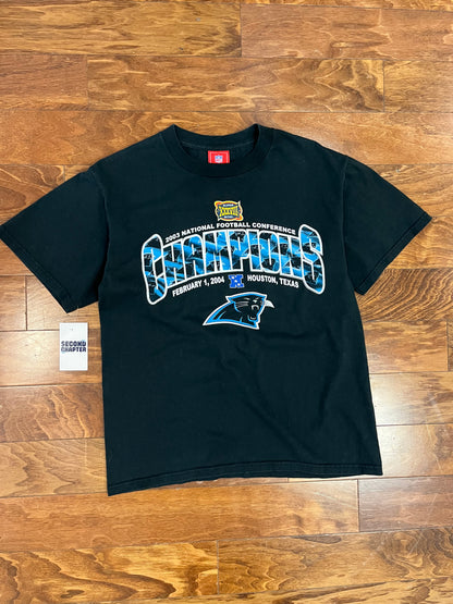 2004 Carolina Panthers Black Super Bowl Tee (M)