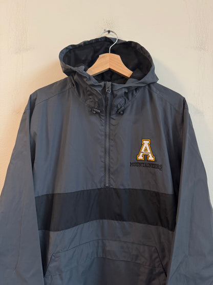 00s Appalachian State University Grey & Black Sport-Tek Windbreaker (L)