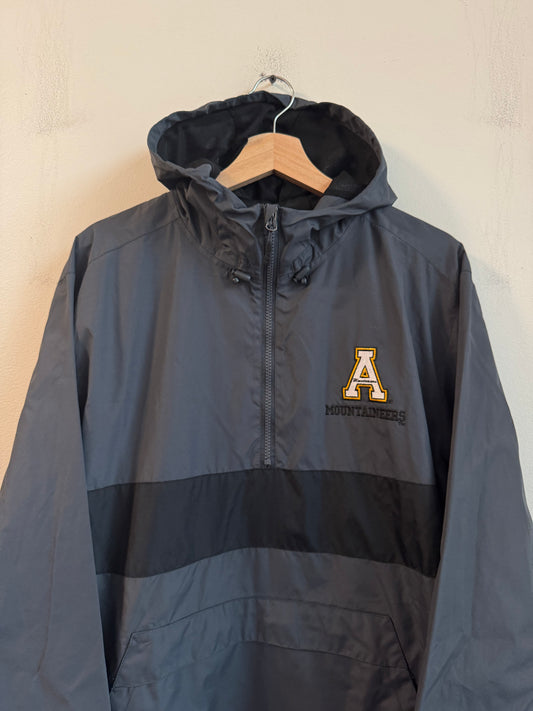 00s Appalachian State University Grey & Black Sport-Tek Windbreaker (L)