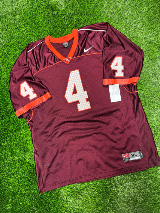 00s Virginia Tech University (VT) Vintage Nike Football #4 Jersey (XL)
