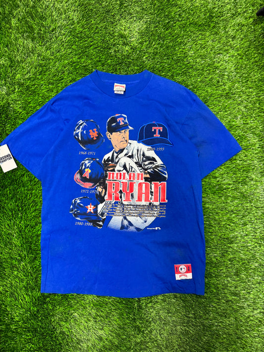 1993 Nolan Ryan Texas Rangers Retirement Nutmeg Tee (XL)