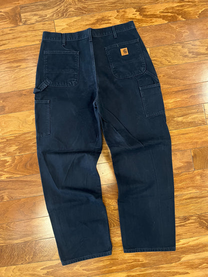 2017 Carhartt Midnight Navy Carpenter Pants (36 x 32)