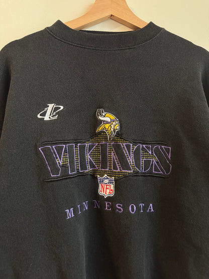 90s Minnesota Vikings Logo Athletic Embroidered Crewneck (L)