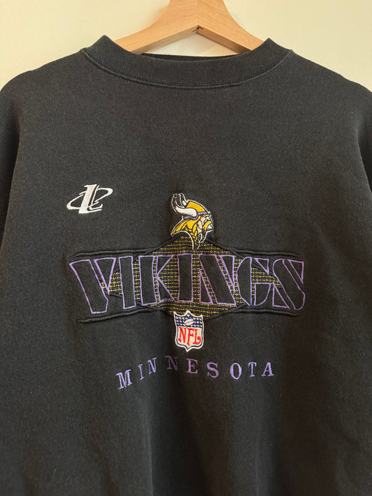 90s Minnesota Vikings Logo Athletic Embroidered Crewneck (L)