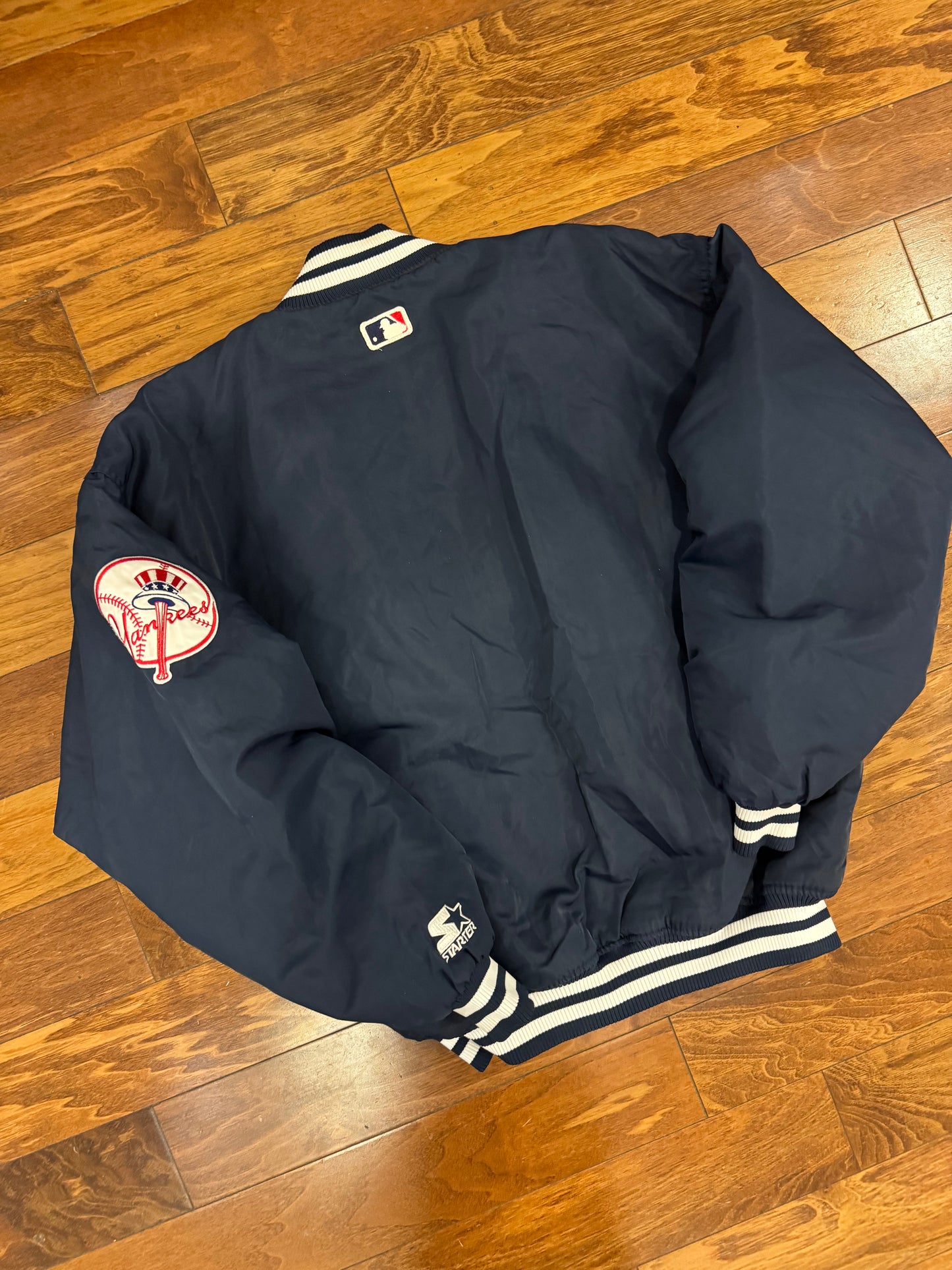 90s New York Yankees Starter Satin Jacket (L)