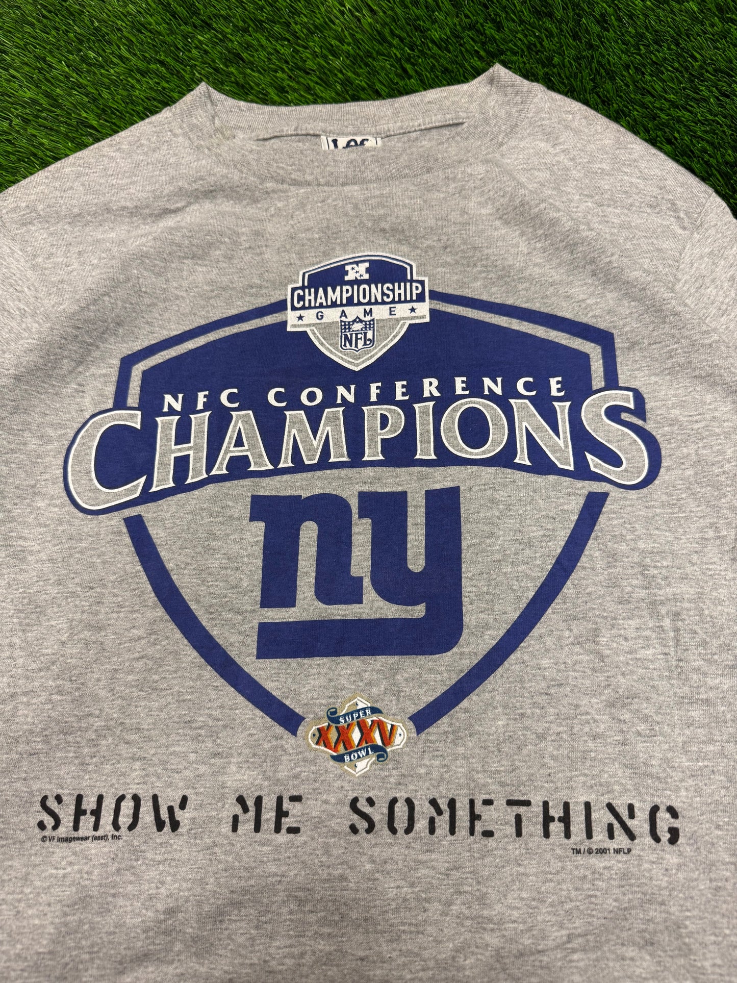 2001 NY Giants Lee Champions Tee (Youth L)