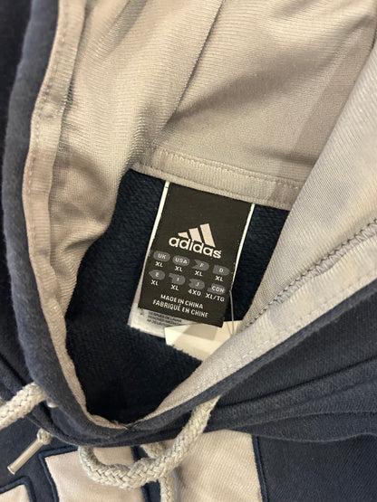 00s Adidas Navy Embroidered Hoodie (XL)