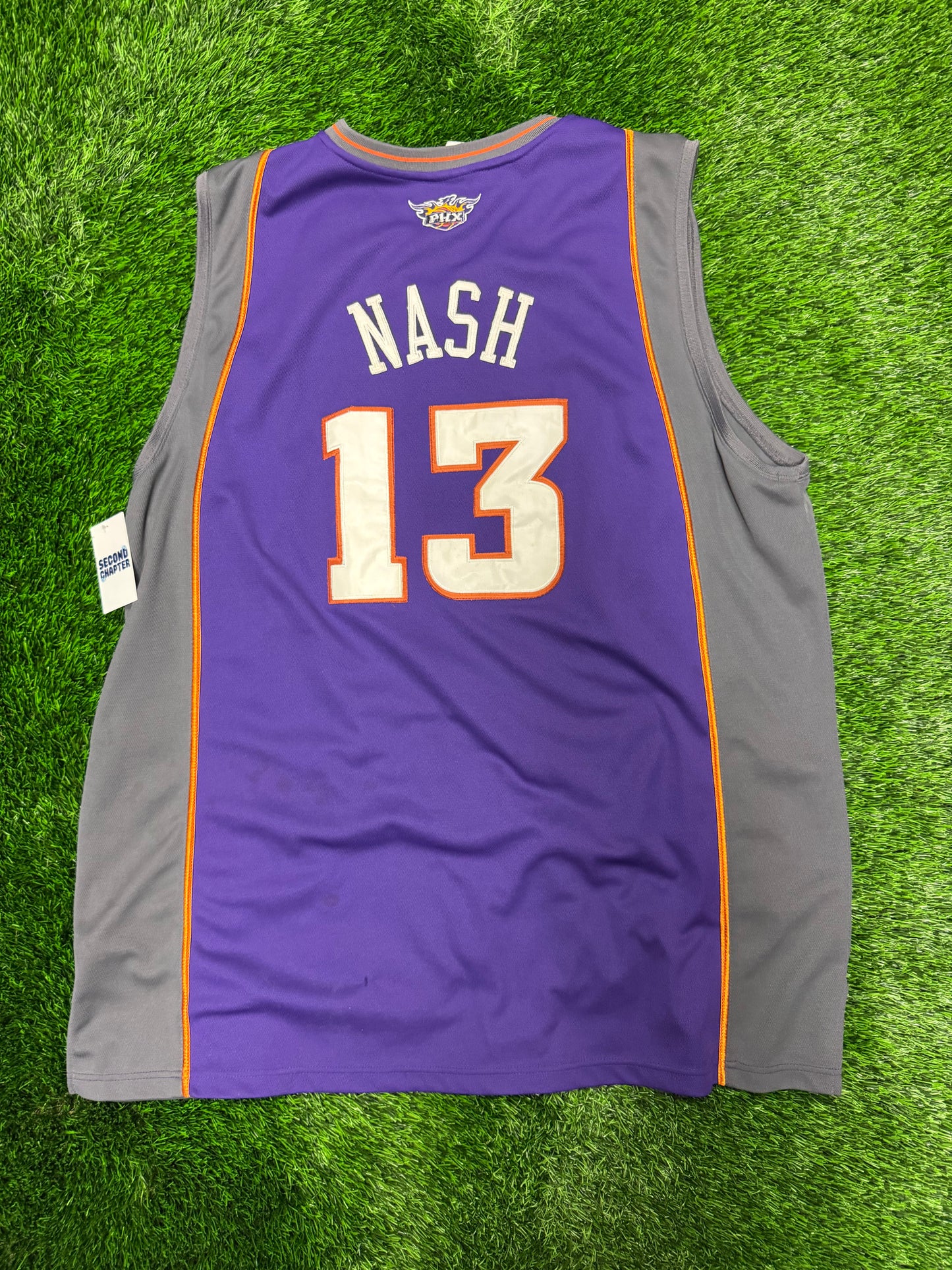 00s Phoenix Suns Steve Nash #13 Vintage Reebok NBA Oversized Jersey (XXL)