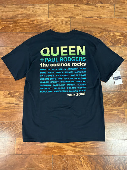 2008 Queen + Paul Rogers "The Cosmo Rocks" Music Tour Tee (L)