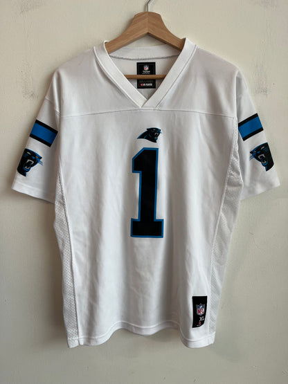 2010s Carolina Panthers Cam Newton NFL Players Away Jersey (Youth XL)