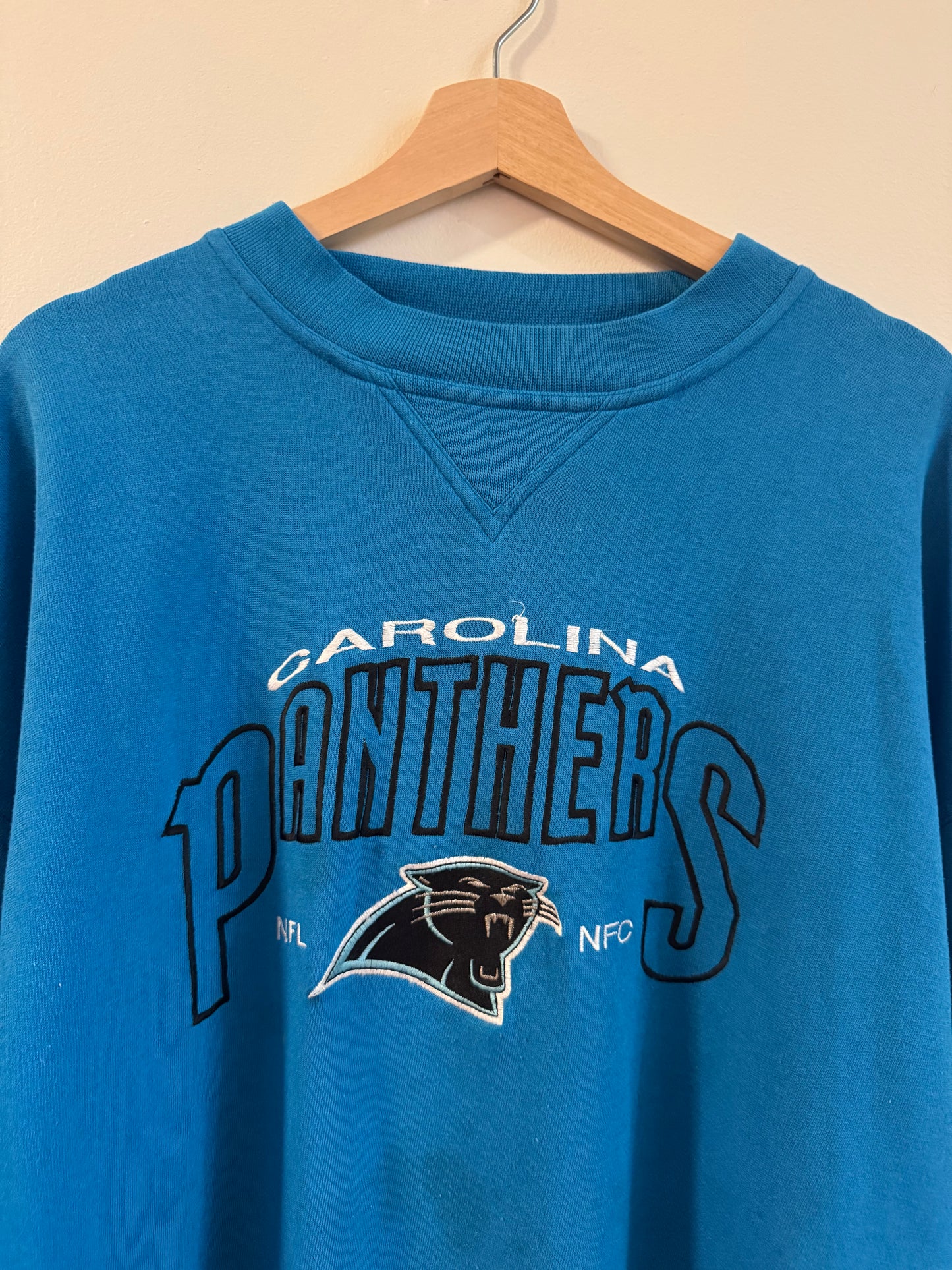 90s Carolina Panthers Lee Blue Stained Crewneck (XL)