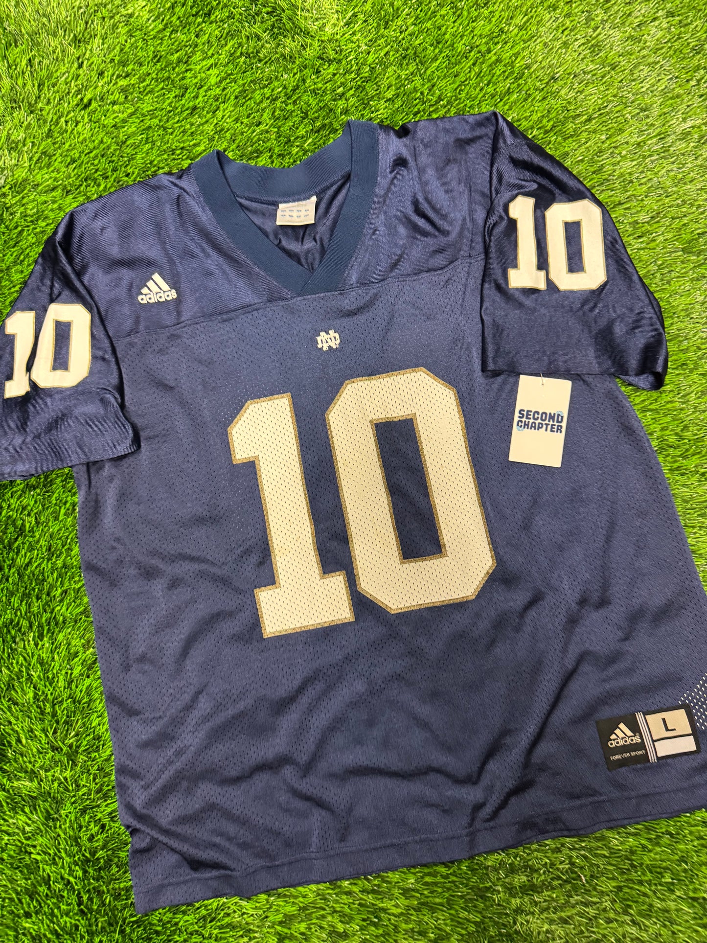 00s University of Notre Dame Vintage NCAA Football Jersey (L)