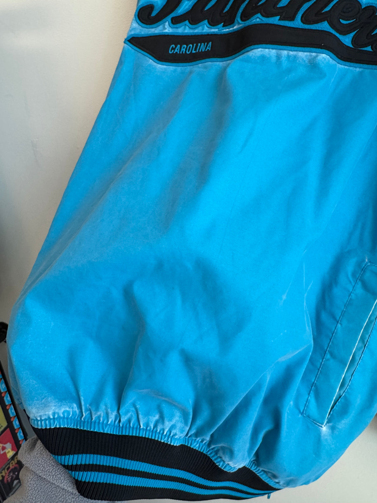 00s Carolina Panthers Faded Blue Tail Swoop Windbreaker (XL)