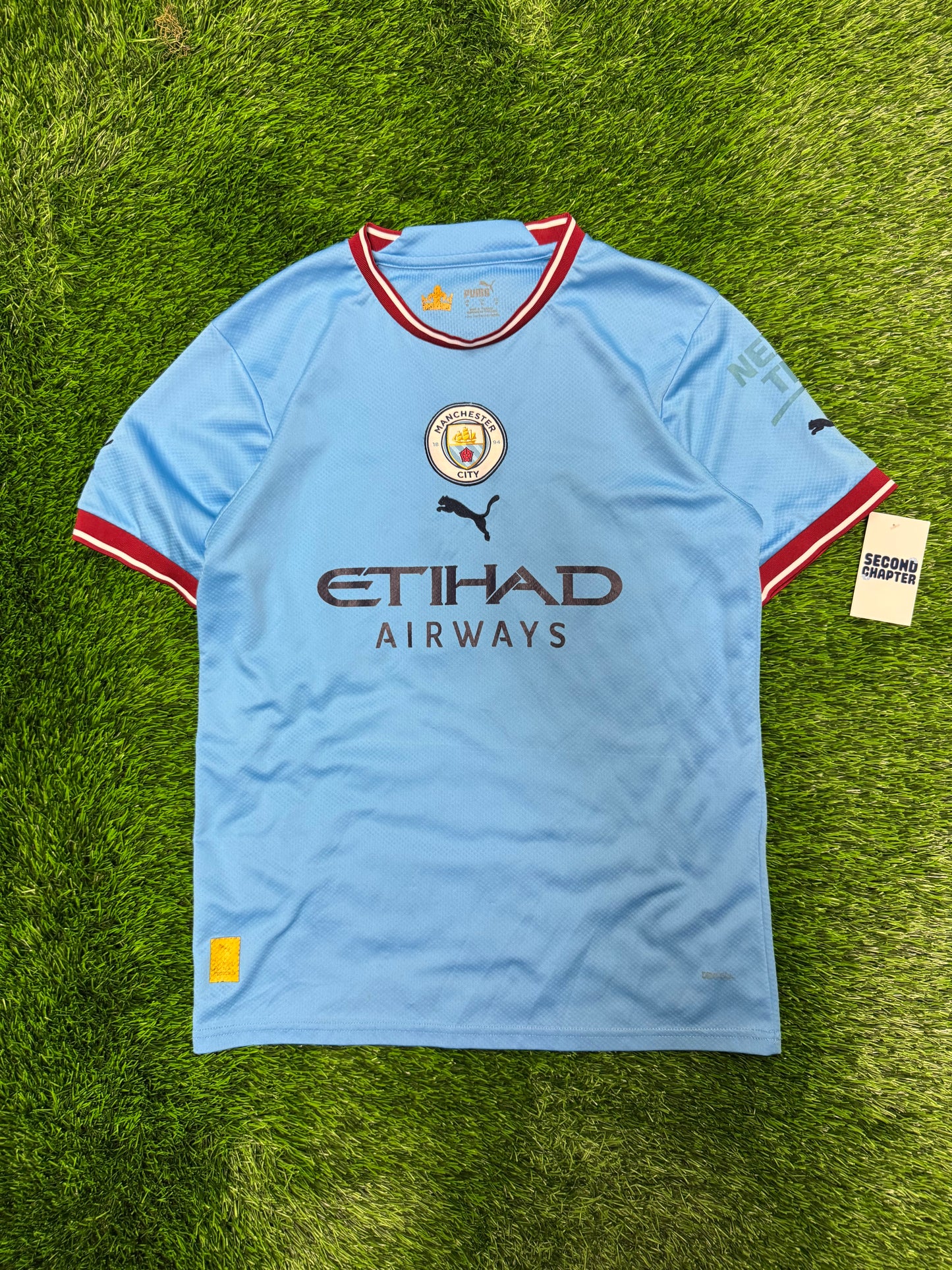 Manchester City Erling Haaland #9 Puma Soccer Jersey 2022-23 Kit (M)