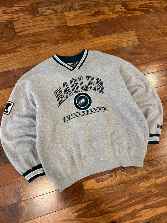 90s Philadelphia Eagles Embroidered Lee Sports Crewneck (XL)