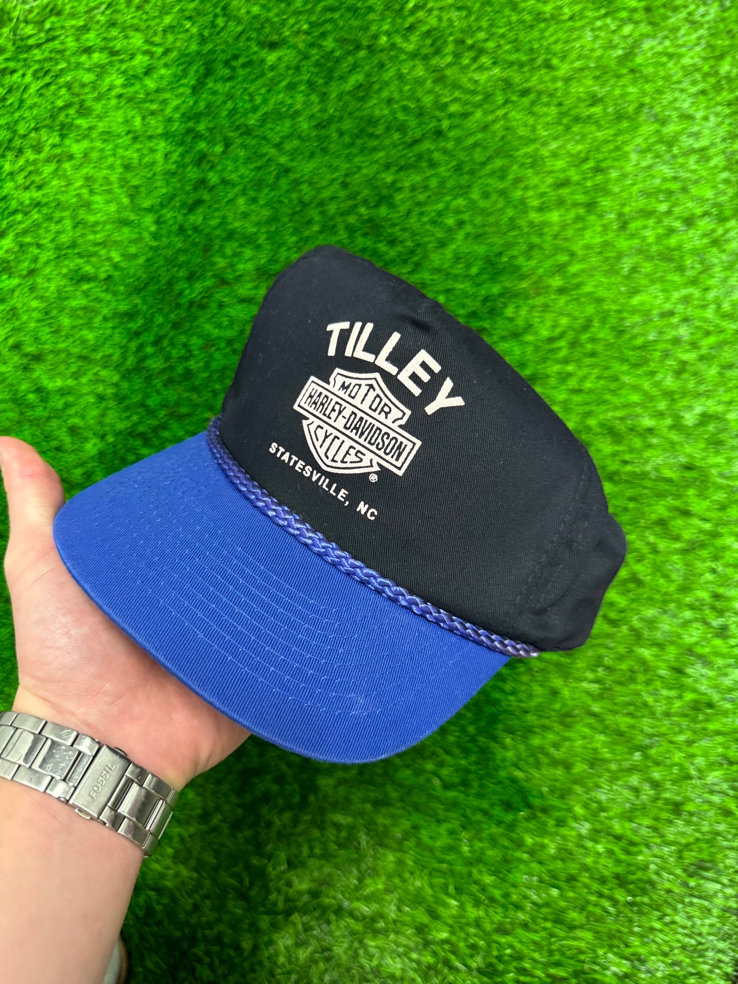 80s Harley Davidson Statesville, NC Tilley Hat (OS)