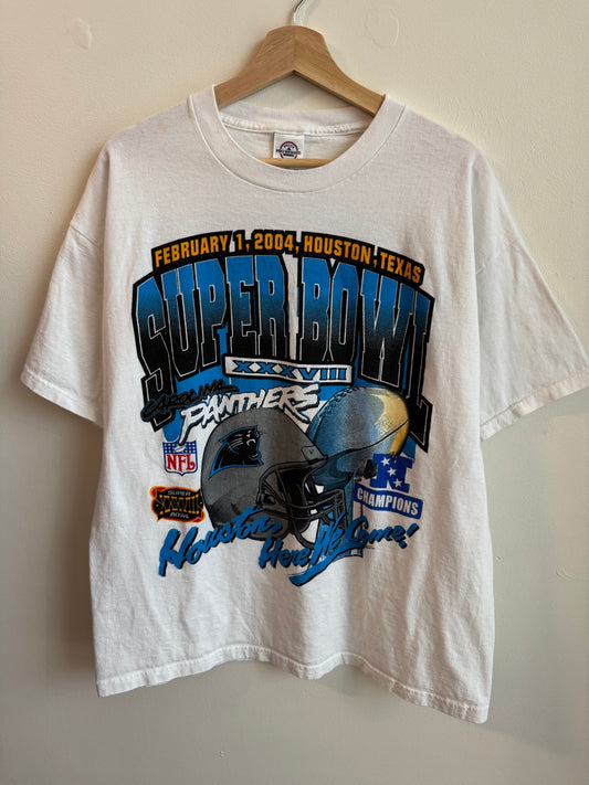2004 Carolina Panthers Super Bowl Double Sided Graphic Tee (XL)