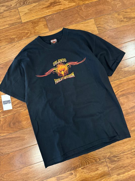 2006 Harley Davidson Orlando Flames Graphic Tee (L)