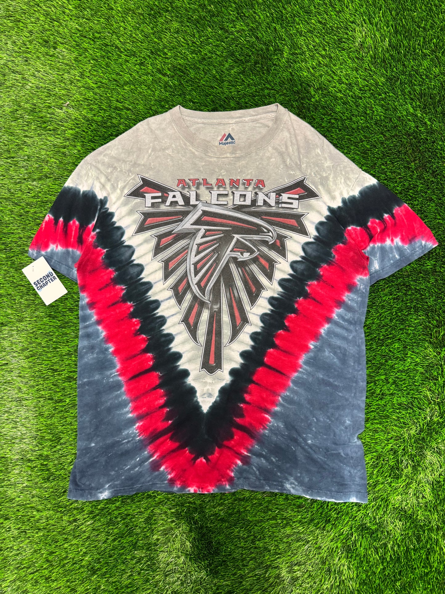 00s Atlanta Falcons Tie Dye Majestic Tee (XXL)