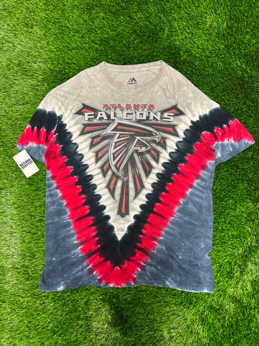 00s Atlanta Falcons Tie Dye Majestic Tee (XXL)