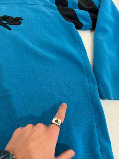 00s Carolina Panthers Electric Blue Cat Scratch Crewneck (XL)