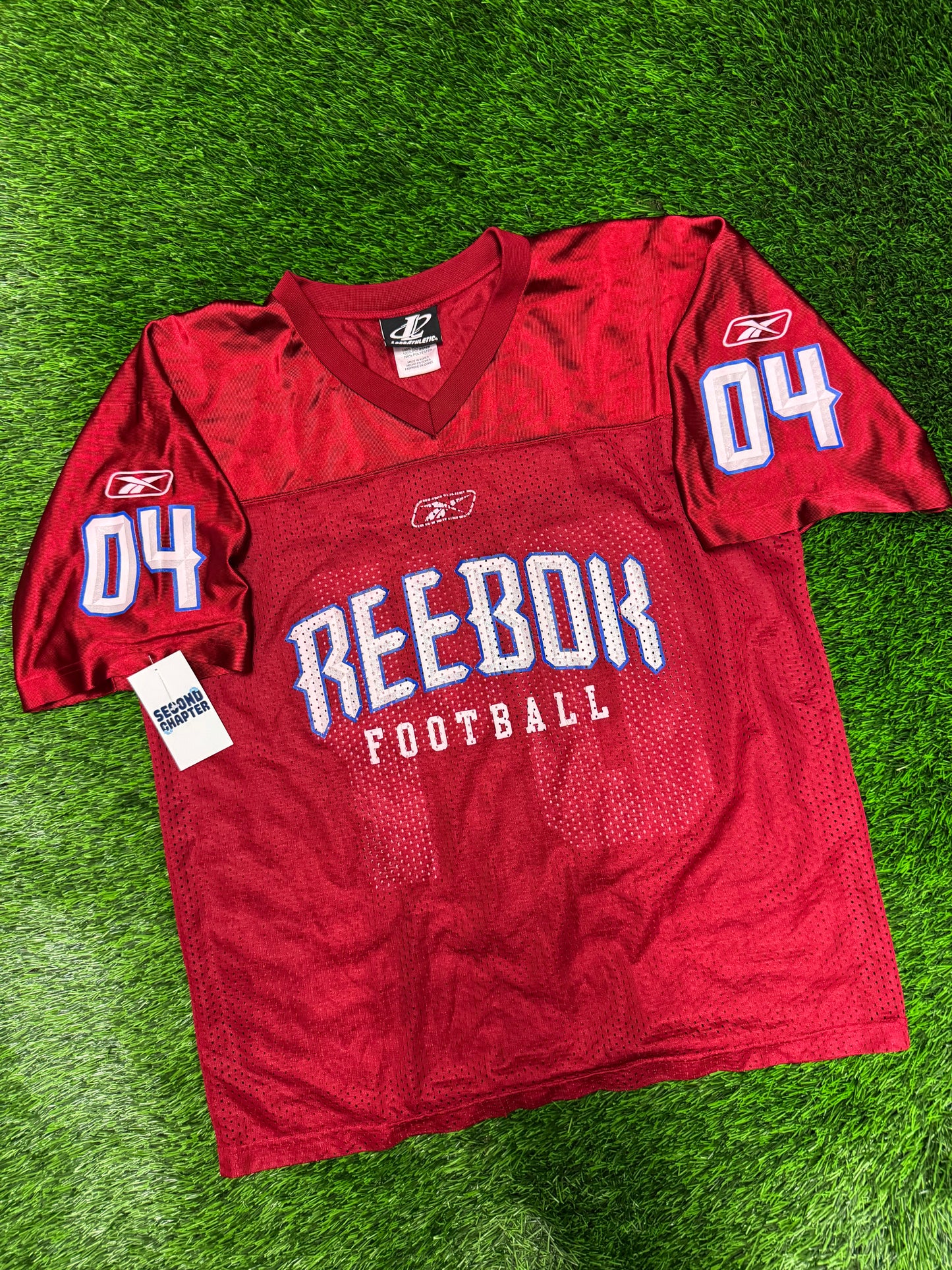 2004 Reebok Football #04 Logo Athletic Promo Jersey (L)