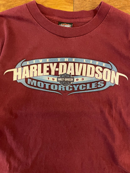 2005 Harley Davidson Burgundy Las Vegas Tee (L)