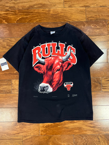 1991 Chicago Bulls Mascot Big Face Salem NBA Tee (L)