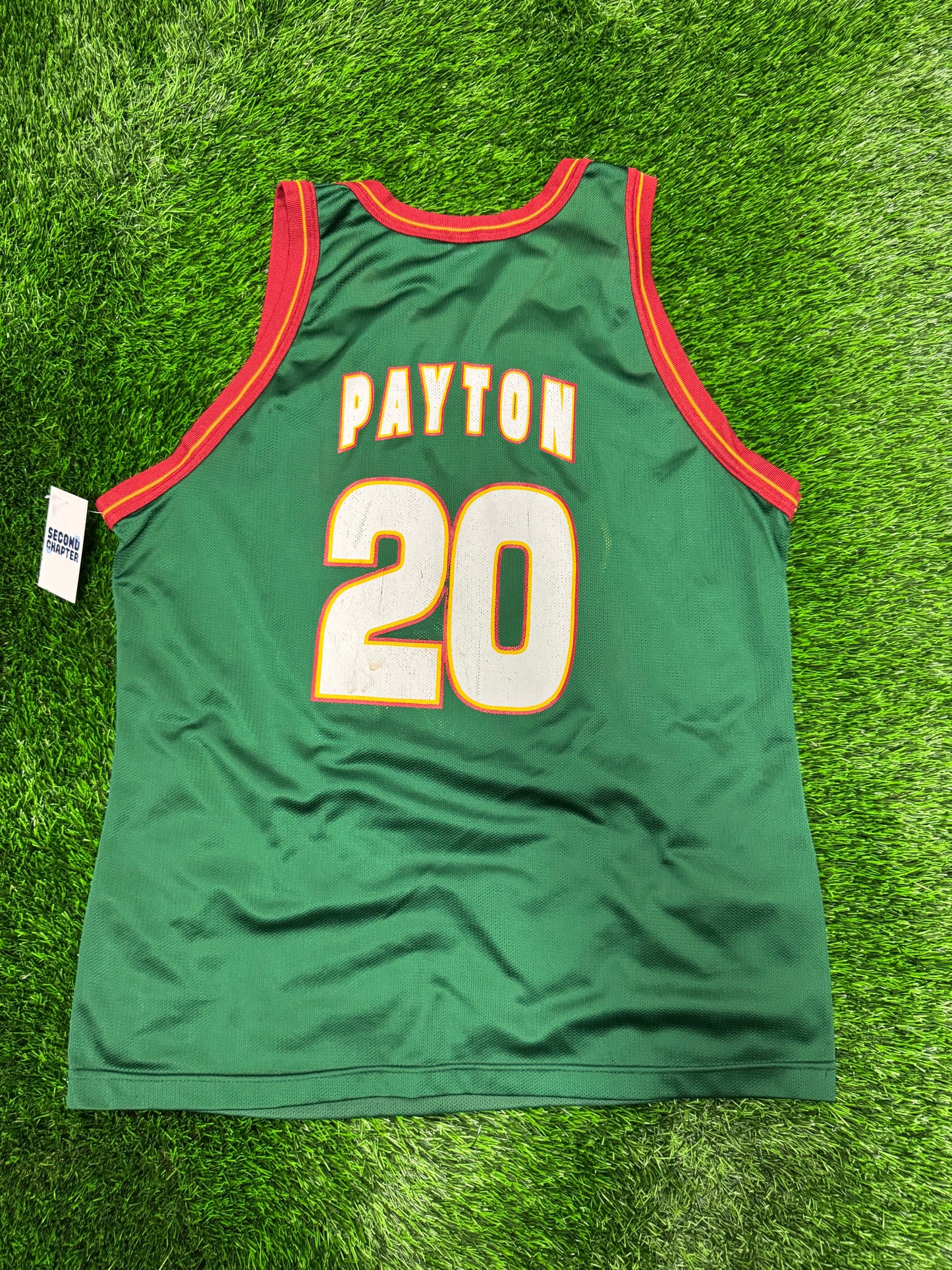 90s Seattle SuperSonics Gary Payton #20 Vintage Champion NBA Jersey (L)