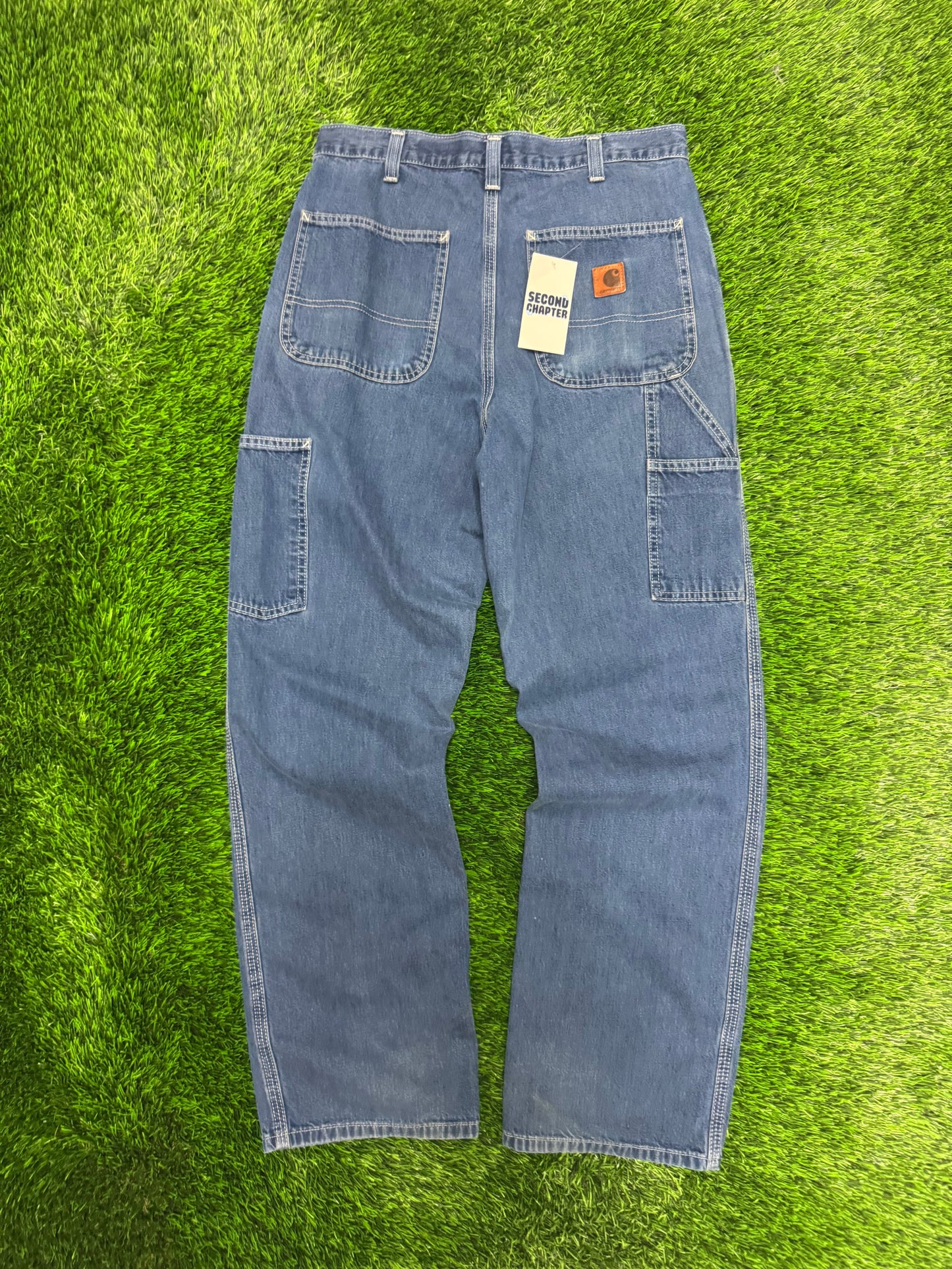 00s Vintage Carhartt Painter Dark Wash Workwear Carpenter Jeans (30 x 32)