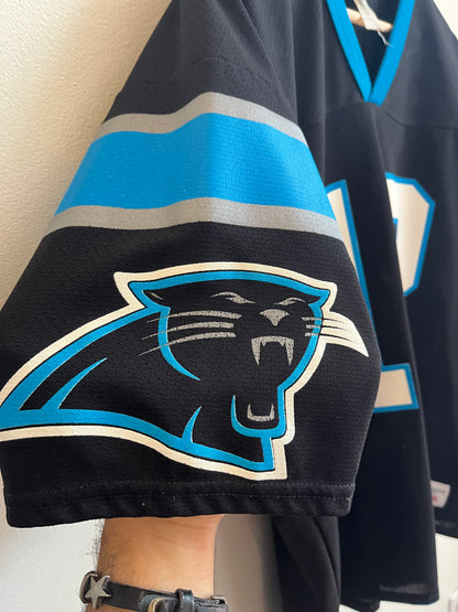 90s Carolina Panthers NFL Kerry Collins Logo 7 Jersey (L)