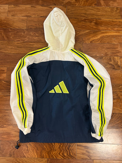 90s Adidas Neon/White Vintage Windbreaker (M)