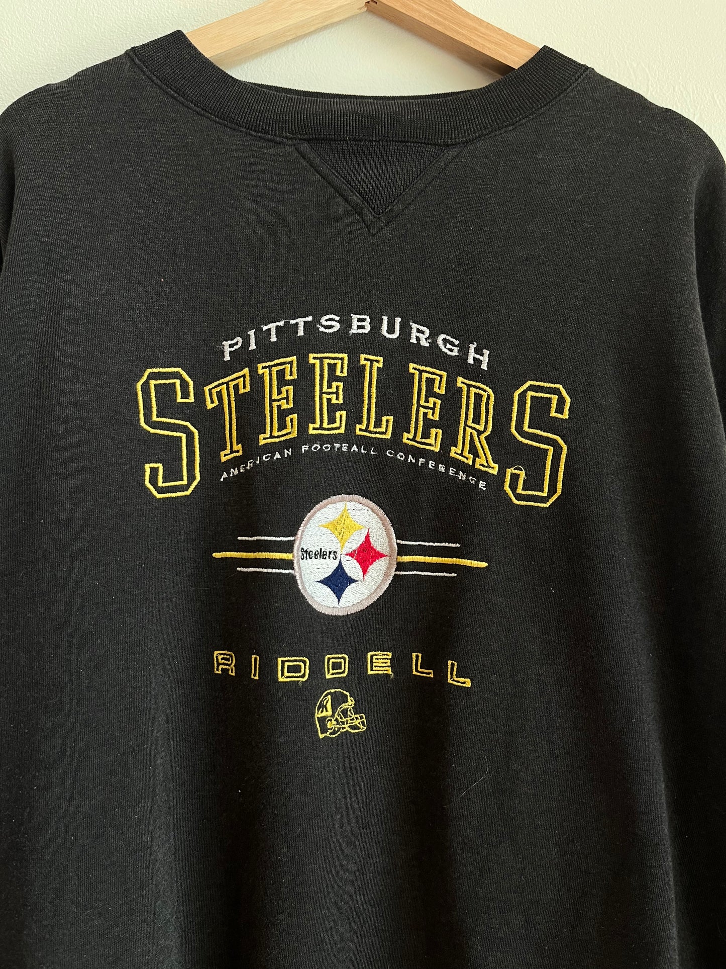 1990s Pittsburgh Steelers American Football Conference Riddell Crewneck (XL)