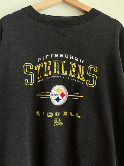 1990s Pittsburgh Steelers American Football Conference Riddell Crewneck (XL)