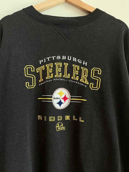 1990s Pittsburgh Steelers American Football Conference Riddell Crewneck (XL)