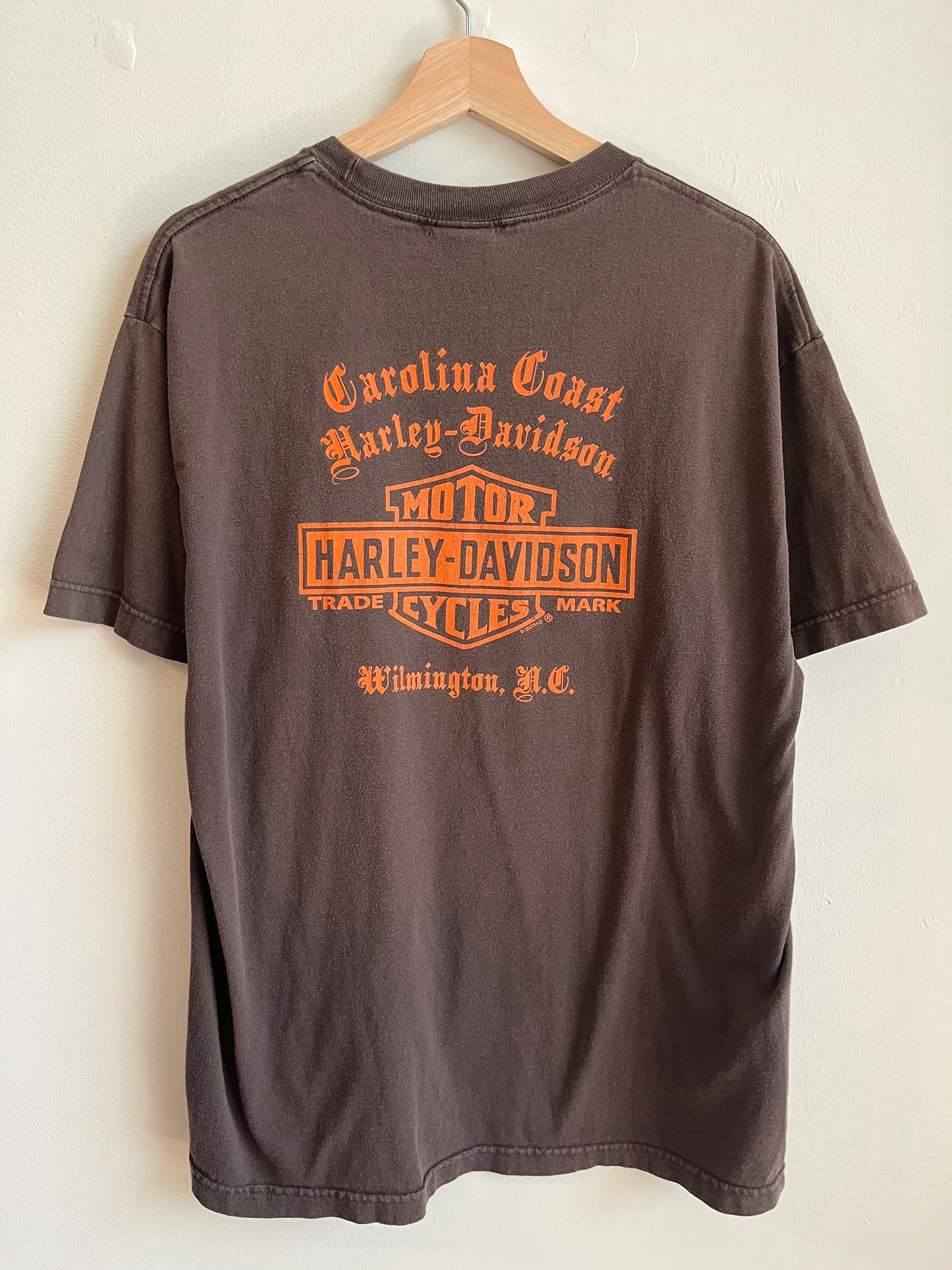 2007 Harley Davidson Motorcycles Wilmington Mocha Tee (L)