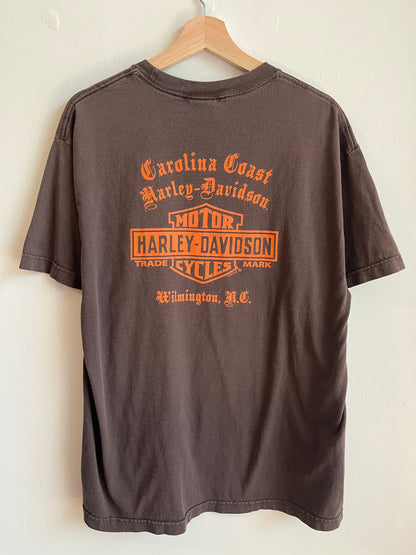2007 Harley Davidson Motorcycles Wilmington Mocha Tee (L)