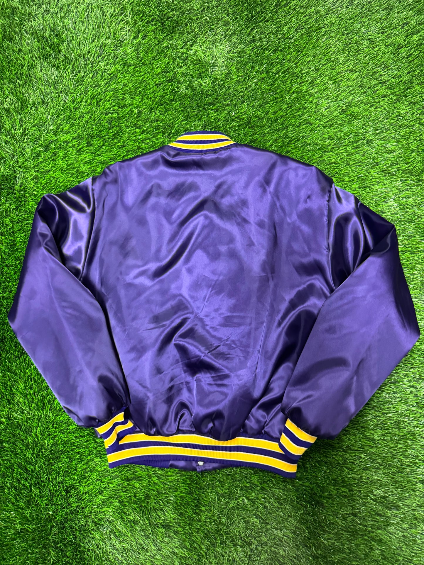 80s Los Angeles Lakers Vintage Swingster Purple Satin Jacket (L)