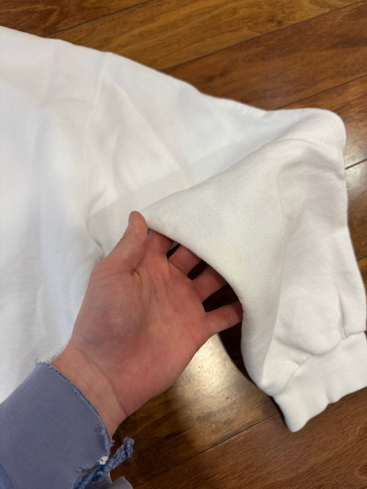 90s Nike White Essential Swoosh Crewneck (M)