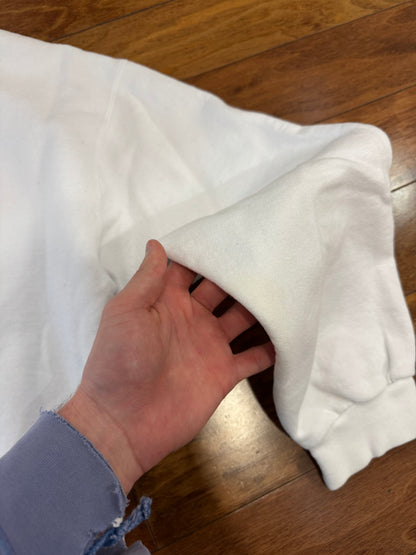 90s Nike White Essential Swoosh Crewneck (M)
