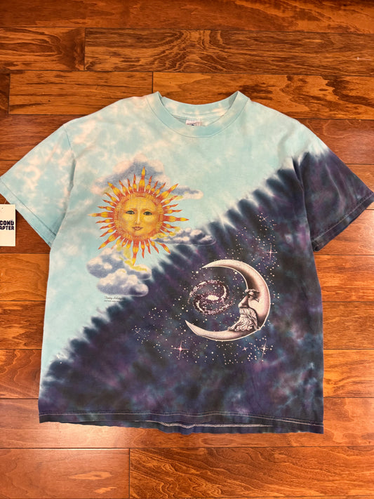 1995 Tammy Schatz Sun And Moon Tie Dye Vintage Tee (XL)