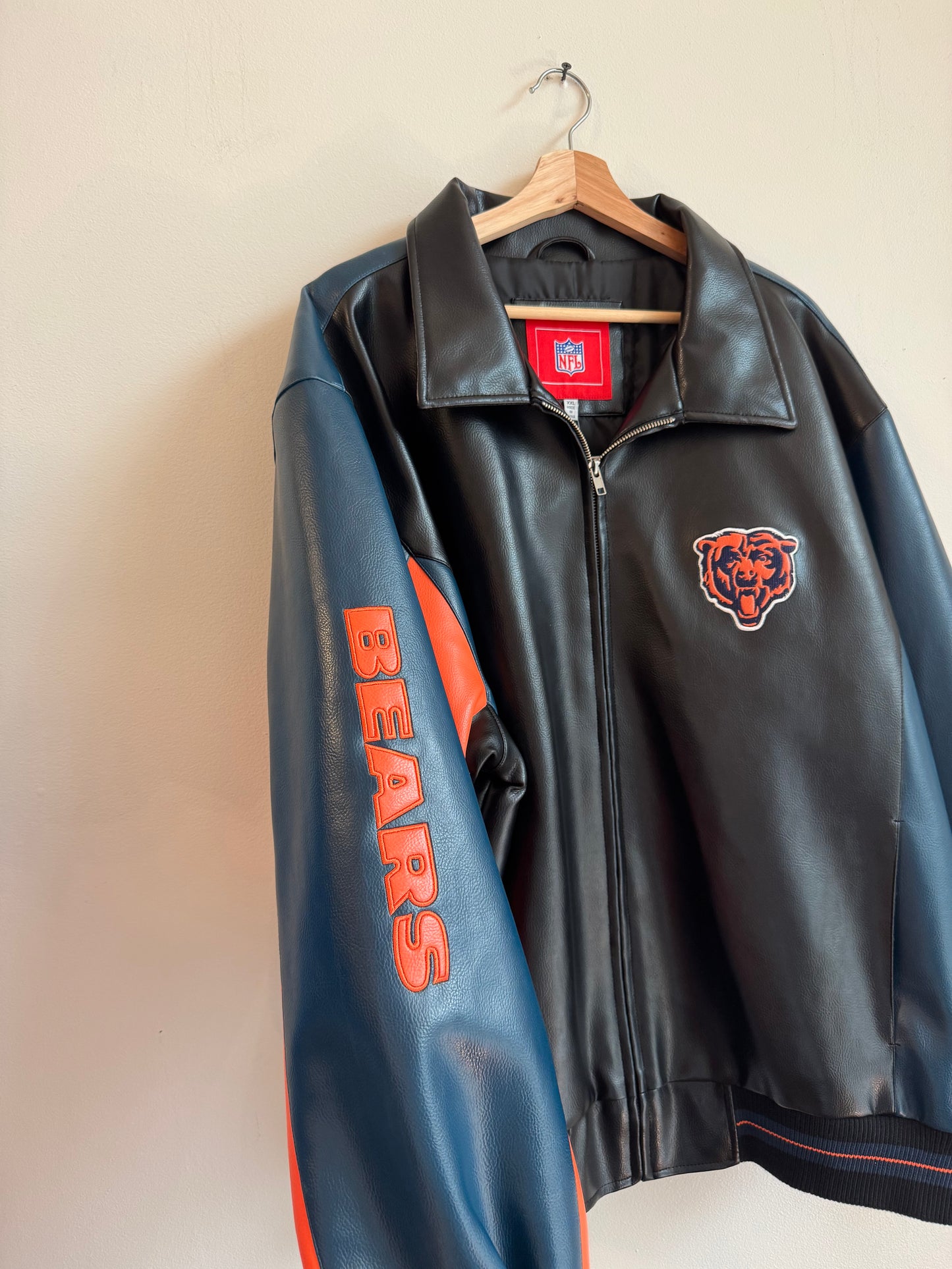00s Chicago Bears NFL Leather Jacket (XXL)