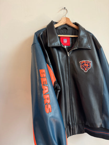 00s Chicago Bears NFL Leather Jacket (XXL)