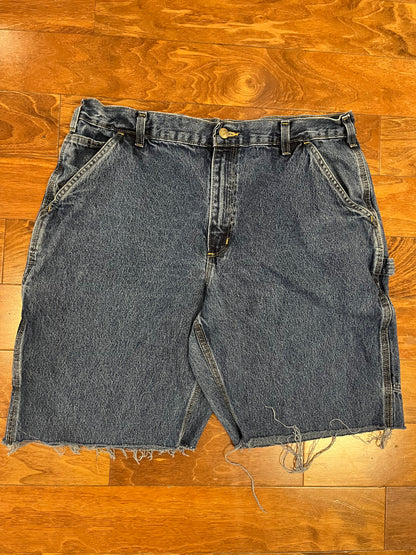 2018 Carhartt Dark Blue Carpenter Shorts (36)