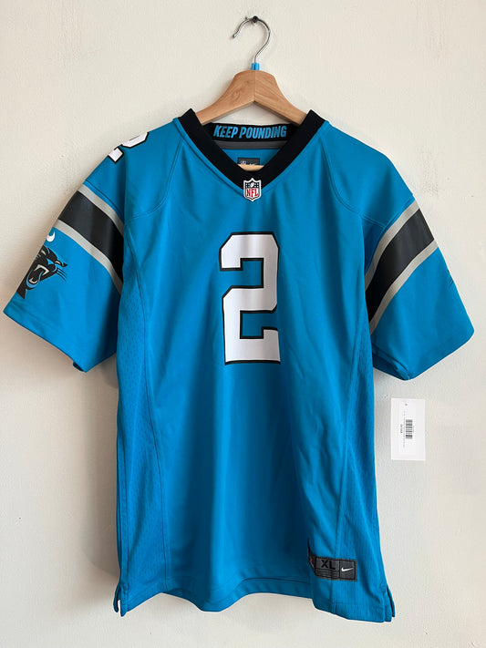 2022 Carolina Panthers DJ Moore Nike Blue Jersey (Youth XL)