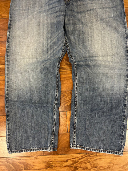 2008 Levi's 569 Baggy Faded Dark Wash Jeans (40 x 30)