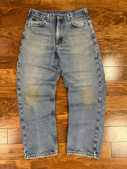 00s Carhartt Flannel Lined Jeans (34 x 32)